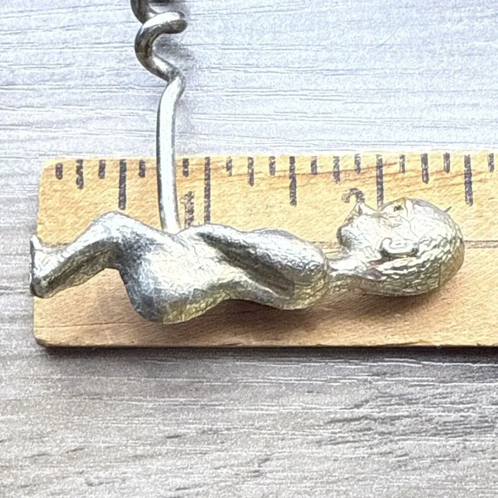 VINTAGE Phalic Alien Corkscrew Wine Bottl Opener Red Eye Metal 3